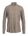 Daniele Alessandrini Homme Man Shirt Brown Size 15 ¾ Viscose, Cotton