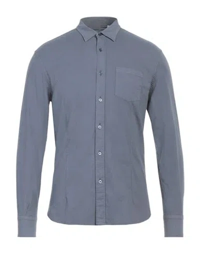 Daniele Alessandrini Homme Man Shirt Grey Size 15 ¾ Cotton, Elastane