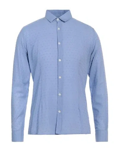 Daniele Alessandrini Homme Man Shirt Light Blue Size 15 Cotton