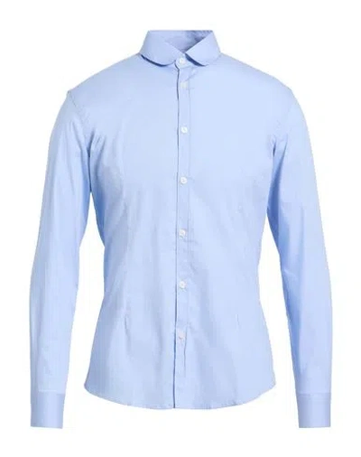 Daniele Alessandrini Homme Man Shirt Light Blue Size 17 ½ Cotton, Elastane