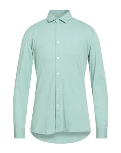 Daniele Alessandrini Homme Man Shirt Light Green Size 16 Cotton