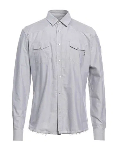 Daniele Alessandrini Homme Man Shirt Light Grey Size 16 Cotton