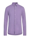 Daniele Alessandrini Homme Man Shirt Lilac Size 16 ½ Cotton In Purple