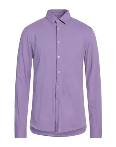 Daniele Alessandrini Homme Man Shirt Lilac Size 16 ½ Cotton In Purple