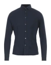 Daniele Alessandrini Homme Man Shirt Midnight Blue Size 15 ½ Cotton, Elastane