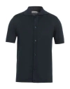 Daniele Alessandrini Homme Man Shirt Midnight Blue Size 44 Cotton