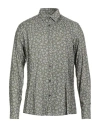 Daniele Alessandrini Homme Man Shirt Military Green Size 16 ½ Viscose, Cotton In Green
