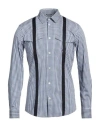 Daniele Alessandrini Homme Man Shirt Navy Size M Cotton, Polyamide, Elastane In Navy Blue