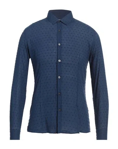 Daniele Alessandrini Homme Man Shirt Navy Size 15 ½ Cotton