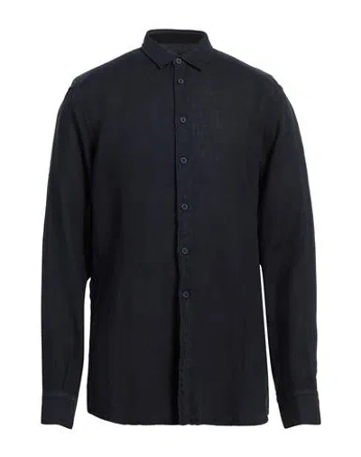 Daniele Alessandrini Homme Man Shirt Navy Size 17 Linen