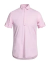 Daniele Alessandrini Homme Man Shirt Pink Size 15 ¾ Cotton, Elastane In Pink