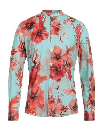 Daniele Alessandrini Homme Man Shirt Sky Blue Size 16 ½ Cotton, Elastane