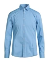 Daniele Alessandrini Homme Man Shirt Sky Blue Size 17 ½ Cotton, Elastane
