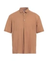 Daniele Alessandrini Homme Man Shirt Tan Size M Cotton In Brown