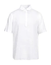 Daniele Alessandrini Homme Man Shirt White Size 16 Linen, Cotton In White