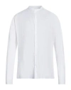 Daniele Alessandrini Homme Man Shirt White Size 17 Linen, Cotton In White
