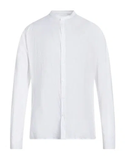 Daniele Alessandrini Homme Man Shirt White Size 17 Linen, Cotton