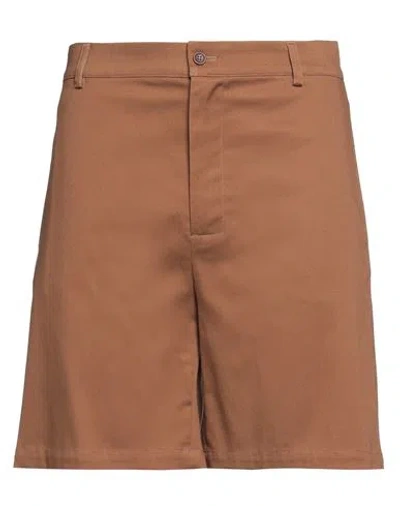 Daniele Alessandrini Homme Man Shorts & Bermuda Shorts Brown Size 28 Cotton, Elastane