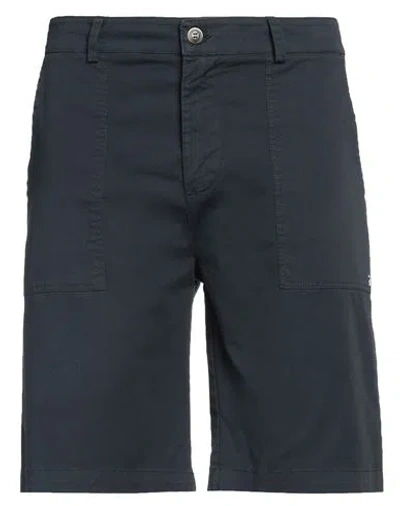 Daniele Alessandrini Homme Man Shorts & Bermuda Shorts Midnight Blue Size 34 Cotton, Elastane