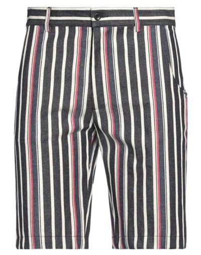 Daniele Alessandrini Homme Man Shorts & Bermuda Shorts Navy Size 30 Cotton, Elastane In Navy Blue