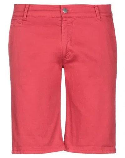 Daniele Alessandrini Homme Man Shorts & Bermuda Shorts Red Size 30 Cotton, Lyocell