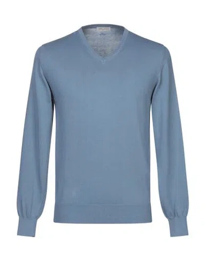 Daniele Alessandrini Homme Man Sweater Azure Size 44 Cotton In Blue