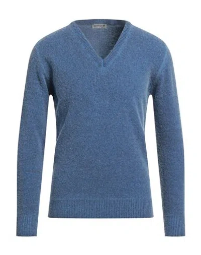 Daniele Alessandrini Homme Man Sweater Bright Blue Size 38 Wool, Polyamide