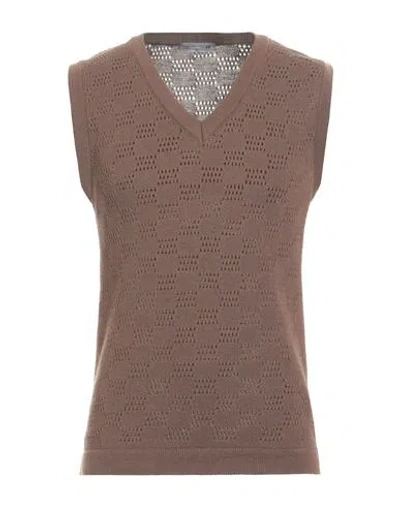 Daniele Alessandrini Homme Man Sweater Brown Size 40 Cotton, Acrylic