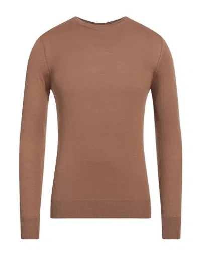 Daniele Alessandrini Homme Man Sweater Camel Size 36 Acrylic, Wool In Brown
