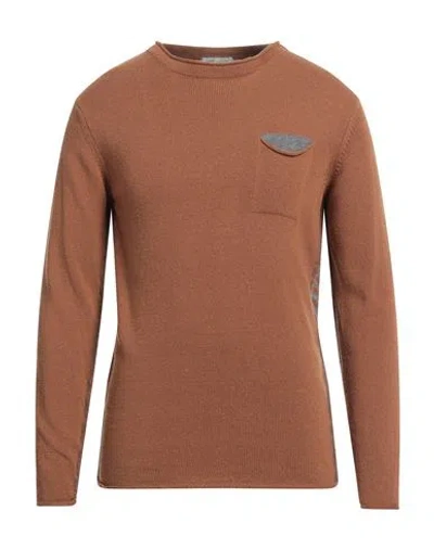 Daniele Alessandrini Homme Man Sweater Camel Size 40 Viscose, Polyamide, Wool, Cashmere In Beige