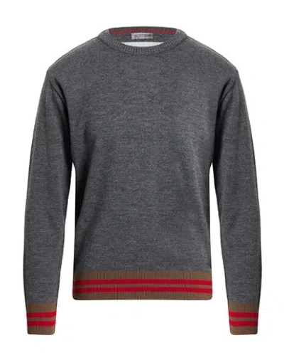 Daniele Alessandrini Homme Man Sweater Charcoal Size 38 Acrylic, Wool In Gray