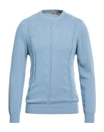Daniele Alessandrini Homme Man Sweater Light Blue Size 40 Viscose, Polyamide, Wool, Cashmere