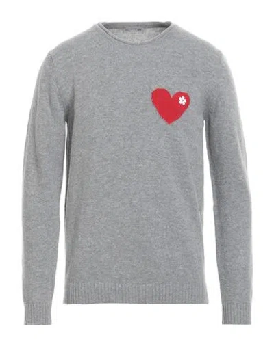 Daniele Alessandrini Homme Man Sweater Light Grey Size 42 Wool, Polyamide