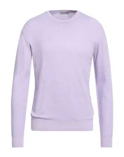 Daniele Alessandrini Homme Man Sweater Lilac Size 36 Cotton In Purple
