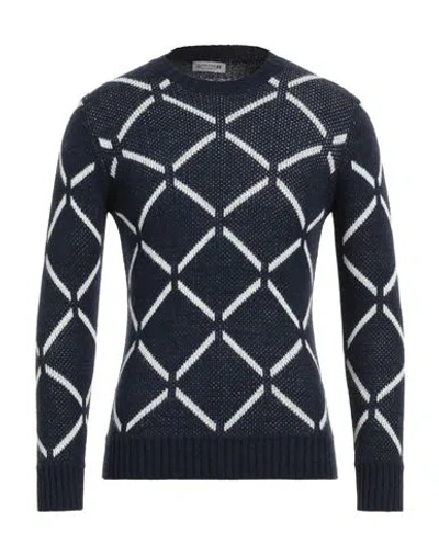Daniele Alessandrini Homme Man Sweater Navy Blue Size 38 Acrylic, Wool, Viscose, Alpaca Wool In Black
