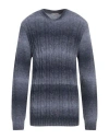Daniele Alessandrini Homme Man Sweater Navy Blue Size 44 Acrylic, Wool, Polyamide In Gray