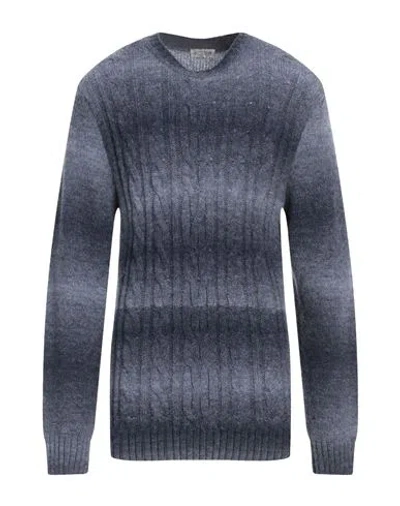 Daniele Alessandrini Homme Man Sweater Navy Blue Size 44 Acrylic, Wool, Polyamide In Gray