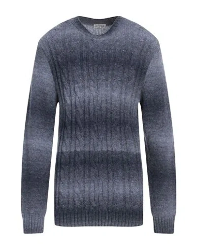 Daniele Alessandrini Homme Man Sweater Navy Size 44 Acrylic, Wool, Polyamide In Navy Blue