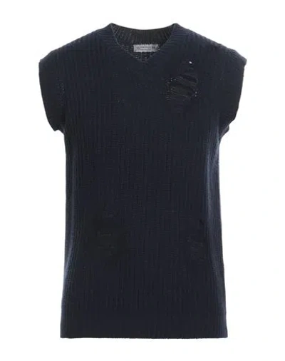 Daniele Alessandrini Homme Man Sweater Navy Size 42 Wool, Polyamide In Navy Blue
