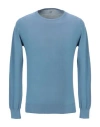 Daniele Alessandrini Homme Man Sweater Pastel Blue Size 36 Cotton