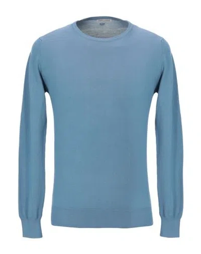 Daniele Alessandrini Homme Man Sweater Pastel Blue Size 36 Cotton