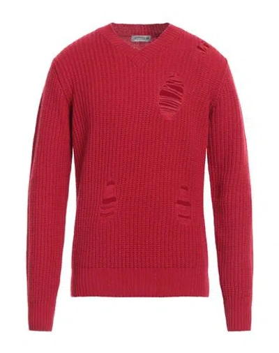 Daniele Alessandrini Homme Man Sweater Red Size 44 Wool, Polyamide