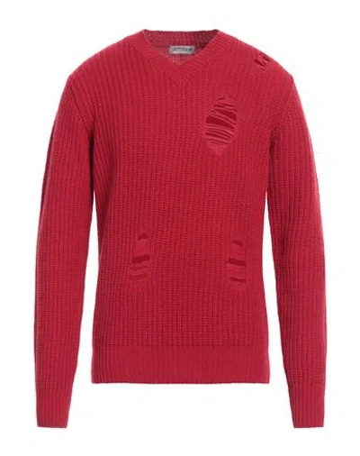 Daniele Alessandrini Homme Man Sweater Red Size 42 Wool, Polyamide