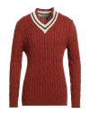 DANIELE ALESSANDRINI HOMME DANIELE ALESSANDRINI HOMME MAN SWEATER RUST SIZE 38 WOOL, ACRYLIC