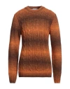 Daniele Alessandrini Homme Man Sweater Rust Size 42 Acrylic, Wool, Polyamide In Red