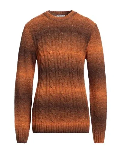 Daniele Alessandrini Homme Man Sweater Rust Size 40 Acrylic, Wool, Polyamide In Red