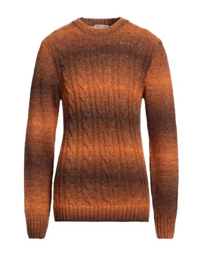 Daniele Alessandrini Homme Man Sweater Rust Size 42 Acrylic, Wool, Polyamide In Red