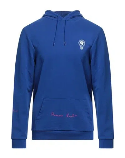 Daniele Alessandrini Homme Man Sweatshirt Bright Blue Size M Cotton, Polyester