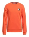 Daniele Alessandrini Homme Man Sweatshirt Orange Size M Cotton, Polyester In Orange