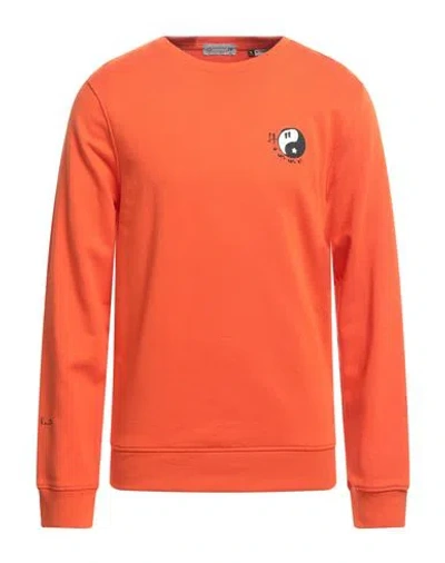 Daniele Alessandrini Homme Man Sweatshirt Orange Size M Cotton, Polyester